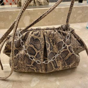 Python Shimmer mini crossbody bag